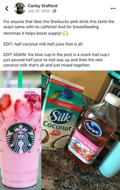 the starbucks drink is being posted on twitter