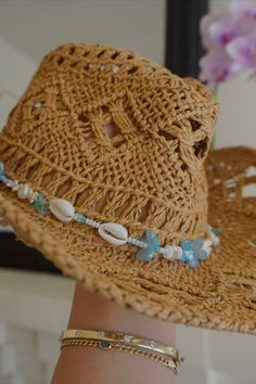 coastal cowgirl, cowgirl hat, coastal grandma, hawaii, florida, beach vibes, beach outfit, beach style, boho style, boho chic, cowboy, cowgirl, cowboy hat, coastal living, hawaii living, hawaii style, vacation outfit, vacation style, vacation outfit ideas, summer outfit ideas, summer outfits, summer fashion, summer style, summer looks, teen girl present, teenage gift idea, teenager gift idea, trends 2023, trendy outfits 2023, trendy accessories, matilda djerf, Scandinavian style, swedish style Beads On Cowboy Hat, Cowgirl Hat With Beads, Cowboy Hat Beads, Costal Cowboy Hat, Cowboy Hat With Beads, Coastal Cowgirl Hat Beads, Beach Cowgirl Outfit, Coastal Hats, Cowboy Hats Aesthetic