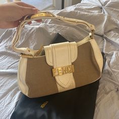 Good Condition Vintage Fendi Shoulder Bag. Authentic Comes With Authenticity And Dust Bag. Serial # On White Tab Of Last Photo In Crease Of Bag. Has Marks Throughout But Lots Of Life Left. One Of The More Rare And Unique Bags I’ve Seen. Fendi Bag Vintage, Vintage Fendi Bag, Fendi Shoulder Bag, Fendi Bag, Vintage Fendi, Bags Vintage, Unique Bags, Fendi Bags, Dust Bag