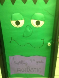 My Frankenstein classroom door! I Frankenstein, Halloween Door, Classroom Door, Fall Festival, Childcare, Fall Halloween, Door Decorations, Halloween