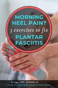 Dr. Angela shares the 3 best exercises and plantar fascia stretches to fix plantar fasciitis and resolve morning foot and heel pain. Plantar Fascia Relief, Fascia Exercises, Fascia Massage, Feet Therapy