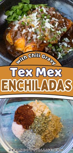 Tex Mex Enchiladas Recipe with Chili Gravy Green Chili Cheese Enchiladas, Cheese Enchiladas With Chili Gravy, Tex Mex Enchiladas, Chili Cheese Enchiladas, Pumpkin Enchiladas, Chili Gravy Recipe, Cheese Enchiladas Recipe, Chili Gravy, Easy Beef Recipes