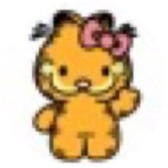 an image of a hello kitty with a bow on her head