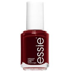 Deep Red Nail Polish, Dark Red Nail Polish, Burgundy Nail Polish, Deep Red Nails, Essie Nail Colors, Essie Polish, Wine Nails, Dark Red Nails, Nagellack Trends