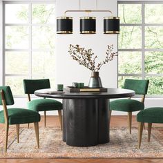 Suniti 60" Round Solid Wood Dining Table | Joss & Main Modern Eclectic, Round Table