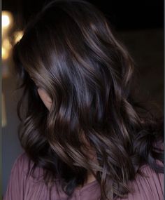 Brunette Balayage Hair, Brown Hair Balayage, Balayage Brunette, Hair Color And Cut, Hair Color Balayage, Dark Brown Hair, Hair Color Trends, Brown Hair Colors, Brunette Hair