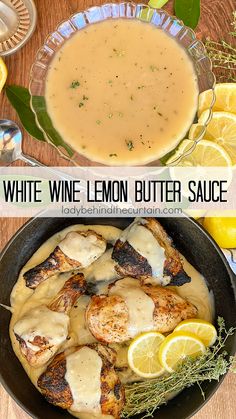 Lemon White Wine Pasta Sauce, Lemon Gravy Sauce, Fish With Wine Sauce, Lemon Garlic Wine Sauce, Lemon Chardonnay Butter Sauce, White Wine Lemon Butter Sauce Fish, White Wine Lemon Butter Caper Sauce, Lemon White Wine Sauce For Fish, Lemon Butter Wine Sauce Pasta