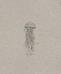 a drawing of a jellyfish on a piece of paper