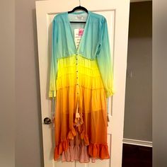 Gorgeous Hi-Lo Maxi Dress With The Perfect Summer Or Vacay Colors! Size Xl. Never Worn, Tags Attached. Chicwish Dress, Perfect Summer, Color Orange, Favorite Color, Paradise, Maxi Dress, Womens Dresses, Orange, Tags