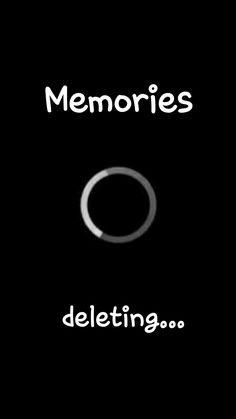 a black background with the words memories deleting and an image of a ring