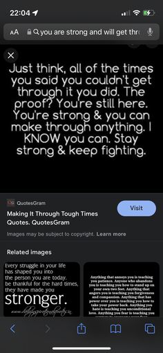 an iphone screen with the text on it and two different screens showing what you can do