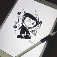 Coraline Inspired Tattoos, Coraline Tattoo Ideas, Illusion Tattoo, Doberman Tattoo, Optical Illusion Tattoos, Illusion Tattoos, Coraline Movie, Optical Illusion Tattoo