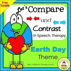 the earth day theme with an image of a cartoon character holding a heart in his hands