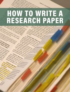 an open book with the title how to write a research paper on top of it