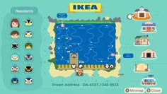 the map for ikea, which is located in an island with many different locations