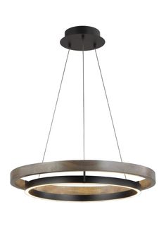 Tech Lighting - 700GRC30BW-LED930 - LED Chandelier - Grace - Matte Black/Weathered Oak Wood Ring Chandelier, Two Rings, Small Chandelier, Contemporary Chandelier, Tech Lighting, Weathered Oak, Led Ring, Black Chandelier, Burke Decor