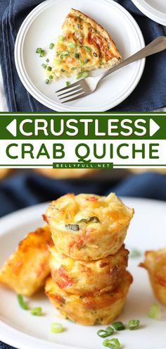 Crustless Crab Quiche (2 Ways) Crustless Crab Quiche, Crab Frittata, Crab Omelette Recipe, Meat Quiche, Seafood Quiche, Quiche Bites, Crab Quiche, Quiche Recipes Crustless, Crab Eggs