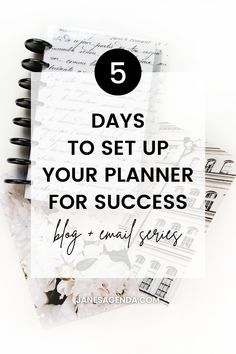 five days to set up your planner for success