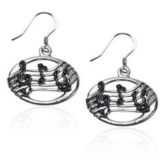 Whimsical Gifts | Musical Notes Charm Earrings in Silver Finish | Hobbies & Special Interests | Music | Jewelry Whimsical Necklace, Unisex Earrings, Gray Earrings, Whimsical Gifts, Multicolor Earrings, Yellow Jewelry, Color Earrings, Music Jewelry, Musical Notes