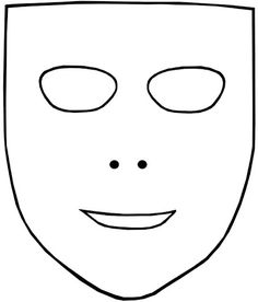 a mask with eyes and nose drawn on it