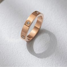 Beautiful Ring With Zircon In Size 8 Luxury Rose Gold Crystal Ring For Anniversary, Adjustable Rose Gold Crystal Ring For Formal Occasions, Adjustable Rose Gold Crystal Ring For Formal Events, Luxury Rose Gold Crystal Promise Ring, Boho Rings Gold, Heirloom Rings, Dainty Wedding Ring, Vintage Sterling Silver Rings, Black Onyx Ring