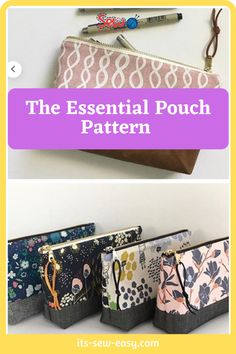 the essential pouch pattern for small purses