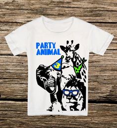 a t - shirt that says party animals on it