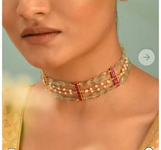 Kundan Handmade Jewellery, Beads Choker Necklace Indian, Statement Jewelry Outfit, Choker Necklace Indian, Neck Pieces Jewelry, Antique Necklaces Design, Choker Necklace Designs, New Gold Jewellery Designs