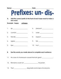 a worksheet with words and pictures on it