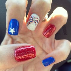 Nails For Memorial Day, 4july Nails, Memorial Day Nails Red White Blue, Memorial Day Nails Acrylic, Memorial Nails, Memorial Day Nails, American Flag Nails