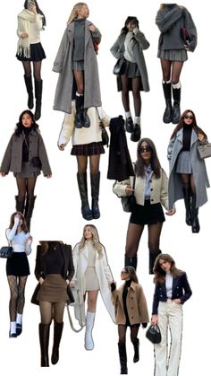 Paris Winter Outfit Aesthetic, Soft Power Dressing, Outfit Ideas New York City Winter, Versailles Outfit Winter, Collage Winter Outfits, Collage Outfits Winter, Fall Spain Outfits, Santa Barbara Outfit Fall, Autumn In Paris Outfit