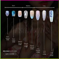 After fur nails, you probably thought that you had seen all the craziest nail art ideas. Nail Sizing Guide, Nails Shape Chart, Nail Shapes Chart, Nail Size Chart, Nail Shaping