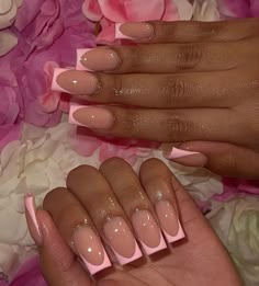 Small Nails, Plain Nails, Claw Nails, Nails Salon, Pink French, Classy Acrylic Nails