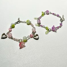 I don't reccomend putting it in water, the metal might tarnish. Adjustable length Trendy Metal Beaded Bracelets For Friendship, Hypoallergenic Metal Bracelets For Jewelry Making, Adjustable Metal Heart Bracelet, Trendy Metal Dangle Bracelets, Bracelet Crafts, La Jolla, In Water, Flower Garden, Jewelry Bracelets