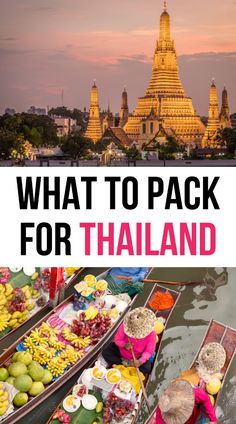 what to pack for thailand with text overlay