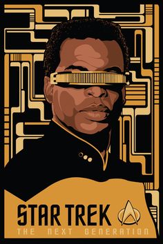 star trek the next generation poster with an image of person wearing blindfolds on his face