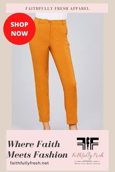 Click the link above to browse through our fresh and bold apparel and accessories for women of all shapes and sizes perfect for casual, professional, and dressy looks. #fashion #womenoutfit #style #outfitidea Dark Ginger, Casual Fashion Trends, High Waisted Black Leggings, Tie Waist Pants, Faith Clothing