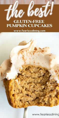 the best gluten - free pumpkin cupcakes with cream cheese frosting