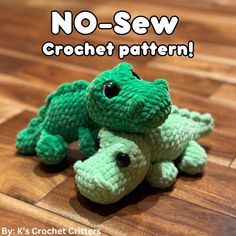 "Chompers the Crocodile/Alligator crochet pattern. No sew. Skill level: intermediate This pattern is written in English  This is not a finished product. This is a instant download digital PDF pattern with instructions to make the crocodile/alligator. © 2024 Kailen Mercer \"K's Crochet Critters, LLC\" This pattern is property of K's Crochet Critters and is for personal use only. You can not sell, modify, or share this pattern in any way. You can sell finished items made from this pattern, but ple No Sew Crochet, Crochet Critters, Confection Au Crochet, Kawaii Crochet, Crochet Simple