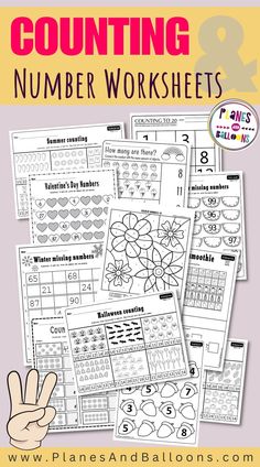 counting and number worksheets for preschool