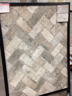 a tile display in a store filled with different types of tiles