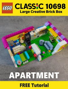 the apartment is made out of legos and it's free printable instructions