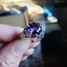 Reposhing This Item I Purchased From @Sterlingjewelry. Bought It For My Sister But Sadly She Passed Away. Nwt, Altho Not On The Ring. Questions? Leave A Comment Below! Green Gemstone Ring, Purple Teal, 7 Rings, Green Gemstones, Teal Green, Womens Jewelry Rings, My Sister, Gemstone Ring, Green And Purple