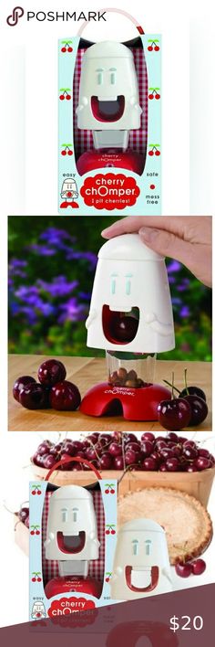 NIB Talisman Designs Cherry Chomper Cherry Pitter, At A Glance, Dishwasher Safe, Cherry, Fan, Design