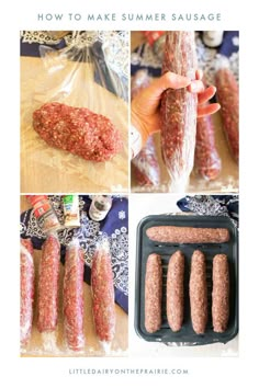 how to make summer sausage from little italy on the prairie, with instructions and pictures