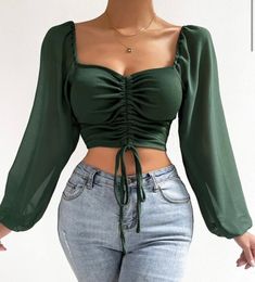 Crop Top Styles, Commuter Style, Crop Long Sleeve, Bodycon Floral Dress, Women's Blouses, Long Sleeve Knit Sweaters, Cropped Tops, Chiffon Long Sleeve, Long Sleeve Knit