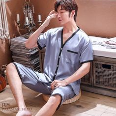 Large size Men's Simulated Silk Sleepwear Set Short-sleeved Leisure Ice Silk pajamas for summerItem No. K-5037
Fabric Name Silk Imitation
Main fabric Composition Polyester Fiber (Polyester)
Content of main fabric components 95 (%)
Product Category: Pyjamas
Style of cardigan
Style, luxury and nobility
Applicable gender male
Functions: Comfort, Sleep, Breath, Home, Leisure
Collar shape V-neck
Suitable for season: spring, summer
Pigeon Feather, Tibetan Blue
Size L, XL, XXL, XXXL Gray Short Sleeve Casual Sleepwear, Summer Relaxed Fit Sleepwear For Leisure, Summer Leisure Sleepwear With Relaxed Fit, Summer Sleepwear With Relaxed Fit, Relaxed Fit Short Sleeve Sleepwear For Leisure, Gray Short Sleeve Summer Set, Summer Gray Short Sleeve Sets, Casual Gray Summer Sleepwear, Gray Pajama Shorts For Summer Loungewear