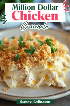 Millionaire Chicken Casserole, Cream Cheese Chicken Casserole, Chicken Casserole With Sour Cream, Chicken And Cottage Cheese Recipes, Dinner And A Movie Ideas, Chicken Casserole With Ritz Crackers, Sour Cream Chicken Casserole, Apple Cider Chai, Million Dollar Chicken Casserole