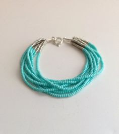 Hey, I found this really awesome Etsy listing at https://www.etsy.com/listing/153422747/turquoise-bracelet-aqua-bracelet-beaded Jewerly Making, Turquoise Bead Bracelet, Seed Bead Bracelet, Bridesmaid Bracelet, Unique Bracelets, Bracelet Beaded, Seed Bead Bracelets, Diy Schmuck, Bijoux Diy