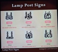 an image of some type of lamp post signs on a tv screen in the dark